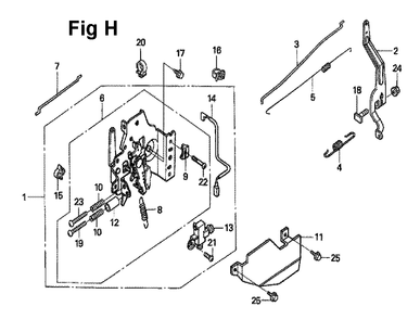 Fig-3 Diagram and Parts List for GXV160UH2 Type N1 Honda Engine