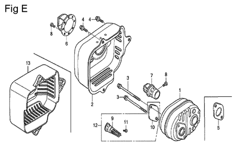 Fig-5 Diagram and Parts List for GCV160 Type N7A1 Honda Engine