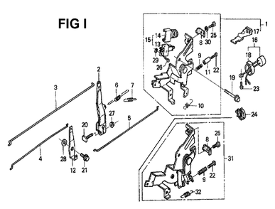 Fig-8 Diagram and Parts List for GXV340K2 Type DCA Honda Engine
