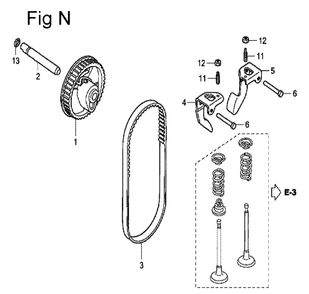 Fig-14 Diagram and Parts List for GC160 Type VXE Honda Engine