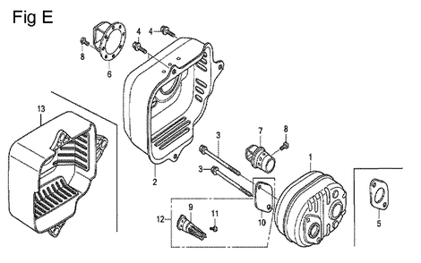 Fig-5 Diagram and Parts List for GCV160 Type A2A Honda Engine