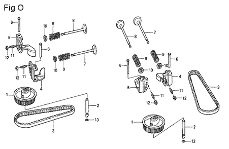 Fig-15 Diagram and Parts List for GCV530 Type QEA Honda Engine