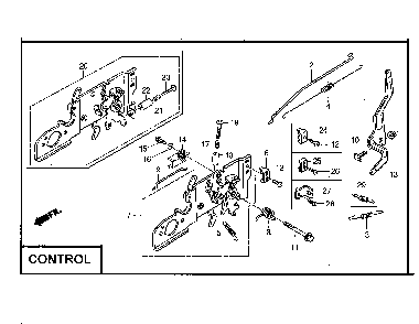 Control Diagram and Parts List for GCV160-LA0S3-ED  Honda Engine