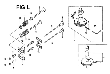 Fig-7 Diagram and Parts List for GXV140 Type A1K Honda Engine