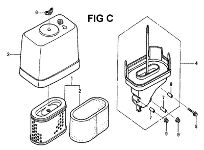 Fig-13 Diagram and Parts List for GXV340K2 Type DA Honda Engine