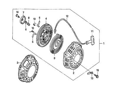 Fig-0 Diagram and Parts List for GX160U1 Type QBT6 Honda Engine