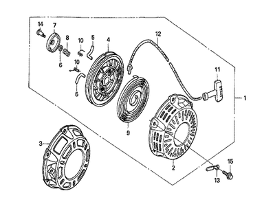 Fig-0 Diagram and Parts List for GX160U1 Type HX2 Honda Engine