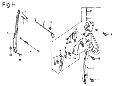 Fig-8 Diagram and Parts List for GC160 Type VXC Honda Engine