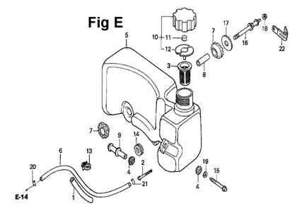 Fig-3 Diagram and Parts List for GXV160 Type N62 Honda Engine