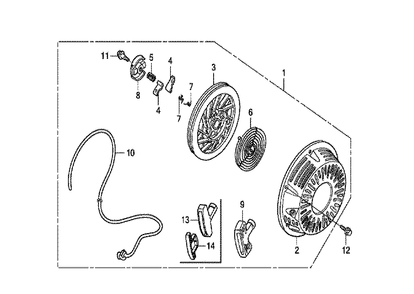 Fig-0 Diagram and Parts List for GX240U1 Type PA2 Honda Engine