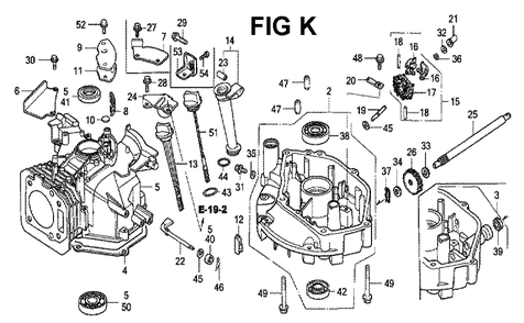 Fig-4 Diagram and Parts List for GXV160 Type S Honda Engine