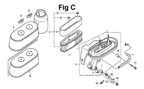 Fig-3 Diagram and Parts List for GXV160UH2 Type N1 Honda Engine