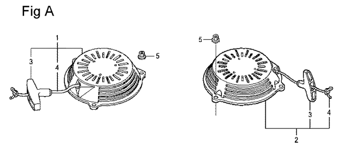 Fig-1 Diagram and Parts List for GCV160LE Type A2A9 Honda Engine
