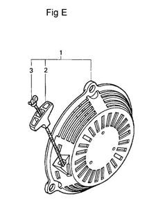 Fig-5 Diagram and Parts List for GC190A Type QEA Honda Engine