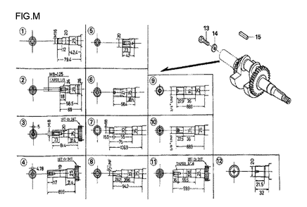 Fig-3 Diagram and Parts List for GX160U1 Type VHH4 Honda Engine