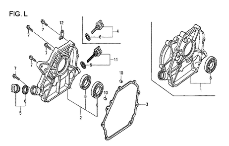Fig-12 Diagram and Parts List for GX120T1 Type TX2 Honda Engine