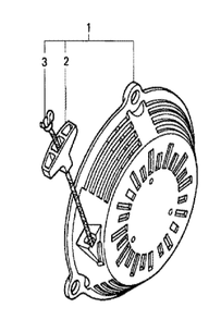 Fig-0 Diagram and Parts List for GC160A Type QHP7 Honda Engine