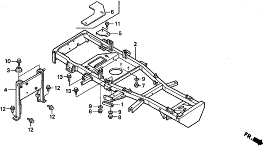 Part Location Diagram of 50100-763-A03 Honda Frame