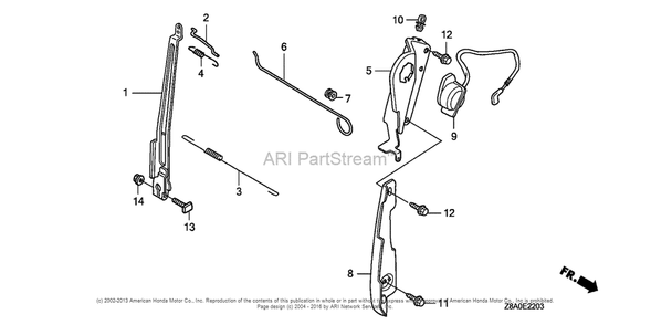 Control (4) Diagram and Parts List for GC160LA (typeDHAF)(GCAHA-3599750) Honda Engine