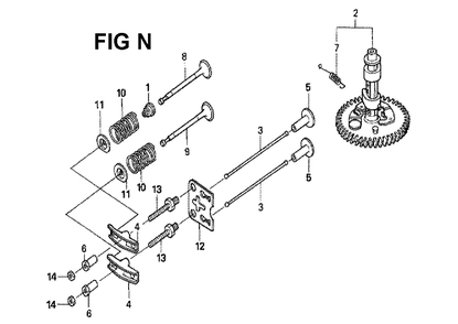 Fig-6 Diagram and Parts List for GXV160H2 Type C12 Honda Engine