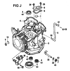 Fig-11 Diagram and Parts List for GXV340 Type DN Honda Engine