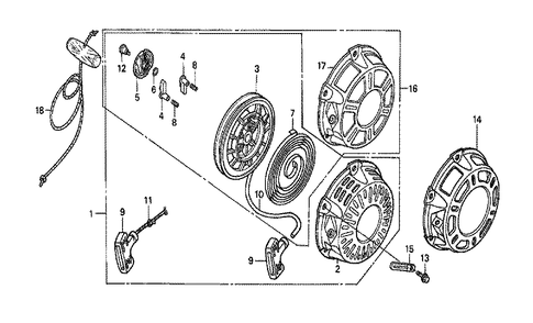 Part Location Diagram of 16500-ZH8-S40 Honda Control Assembly