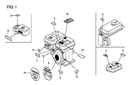 Fig-8 Diagram and Parts List for GX160U1 Type VHH4 Honda Engine