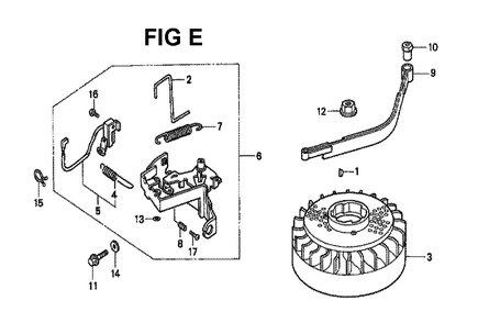 Fig-6 Diagram and Parts List for GXV160K1 Type A1 Honda Engine