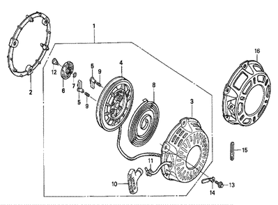 Fig-0 Diagram and Parts List for GX200 Type LX Honda Engine