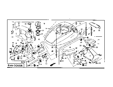 Fan cover Diagram and Parts List for GCV160-LAOS3A  Honda Engine