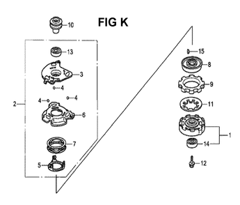 Fig-11 Diagram and Parts List for GCV190LA Type BHH Honda Engine