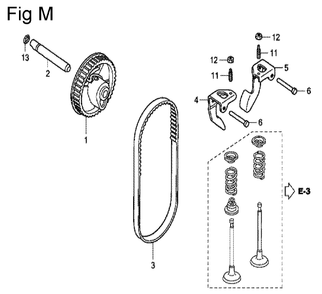 Fig-13 Diagram and Parts List for GC135 Type QHU Honda Engine