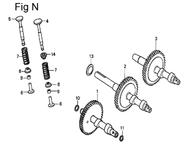 Fig-14 Diagram and Parts List for G100K2 Type MMB Honda Engine