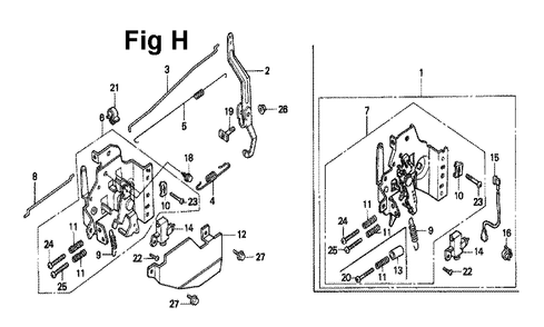 Fig-1 Diagram and Parts List for GXV160 Type N62 Honda Engine