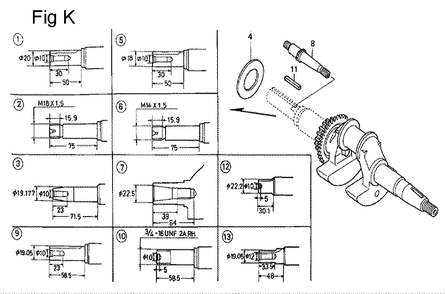 Fig-11 Diagram and Parts List for GC160 Type QHE3 Honda Engine