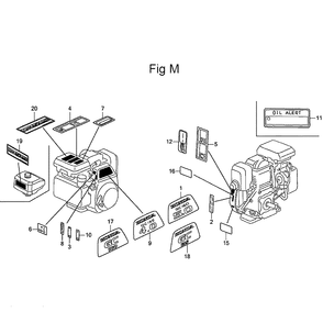 Fig-13 Diagram and Parts List for GC135 Type PHA Honda Engine