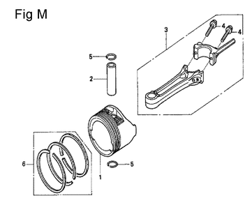 Fig-13 Diagram and Parts List for GCV160A Type E1A2 Honda Engine