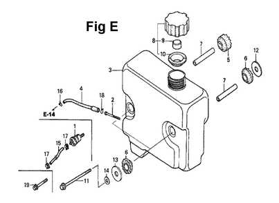Fig-1 Diagram and Parts List for GXV340 Type DN Honda Engine