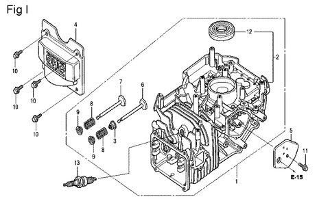 Fig-9 Diagram and Parts List for GCV160LA Type S3H Honda Engine