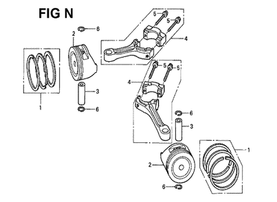 Fig-2 Diagram and Parts List for GXV530 Type QXU4 Honda Engine