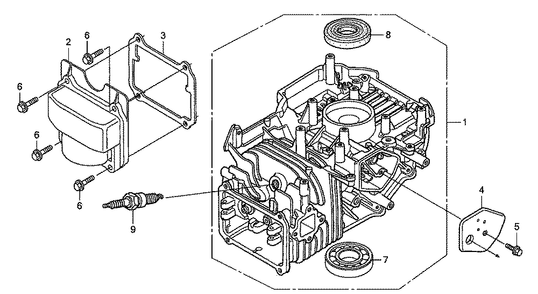 Fig-0 Diagram and Parts List for GSV190A Type BHH Honda Engine