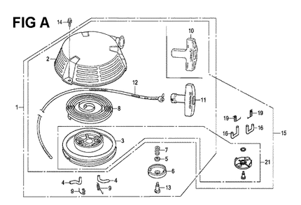 Fig-7 Diagram and Parts List for GXV160H2 Type SFY Honda Engine