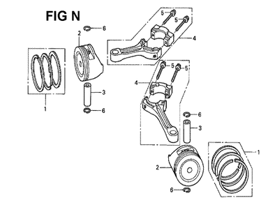 Fig-15 Diagram and Parts List for GXV530 Type QEA3 Honda Engine
