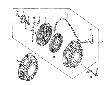Fig-0 Diagram and Parts List for GX160U1 Type VPM7 Honda Engine