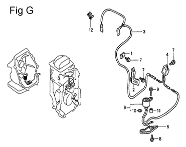 Fig-7 Diagram and Parts List for GC160 Type PXD Honda Engine