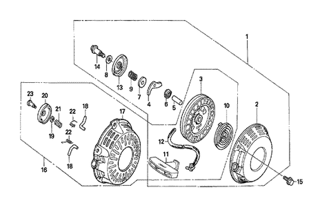 Fig-0 Diagram and Parts List for GX120T1 Type QH Honda Engine
