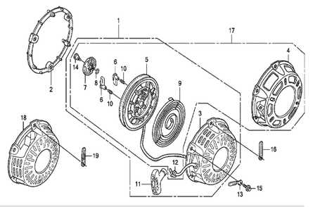 Fig-0 Diagram and Parts List for GX200 Type QD Honda Engine
