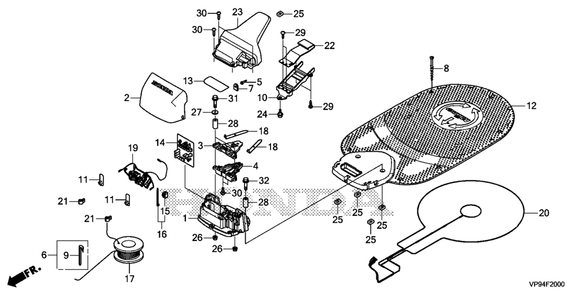 Part Location Diagram of 95701-06032-07 Honda Bolt, Flange (6x32)