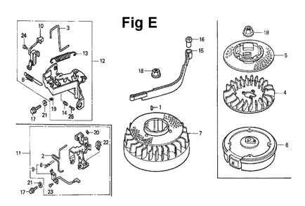 Fig-7 Diagram and Parts List for GXV140 Type A2 Honda Engine