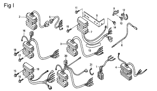 Fig-9 Diagram and Parts List for GCV530 Type QEA Honda Engine